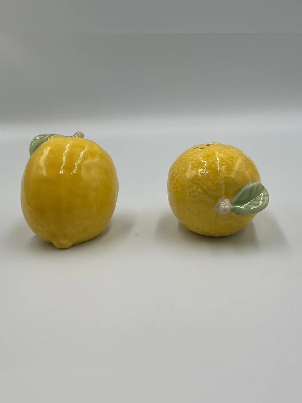 Creative Co-Op Lemon Salt & Pepper Shaker Set Spring Summer Decor Citrus Vintage